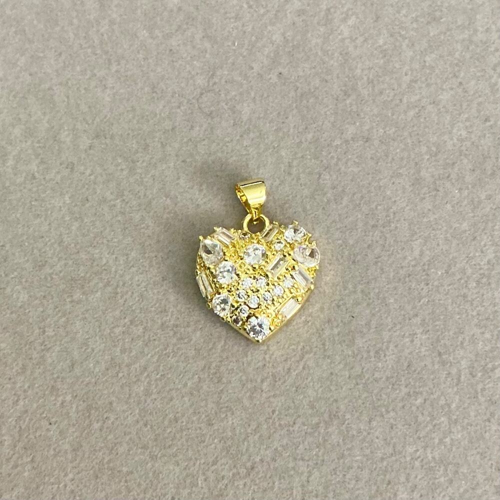 Beautiful Gold Heart Nugget Pendant ~New